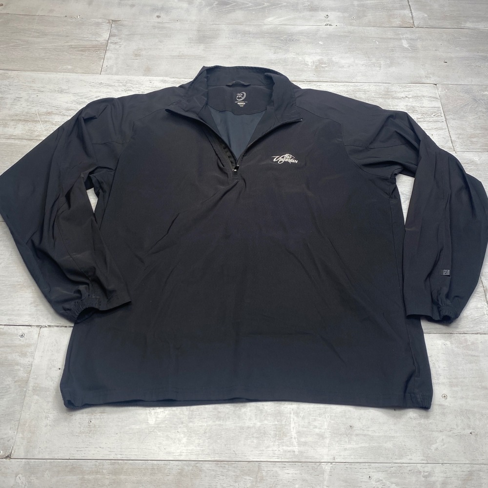 Zero Restriction Tour Series Golf Pullover Mens XXL Black 1/4 Zip Windbreaker